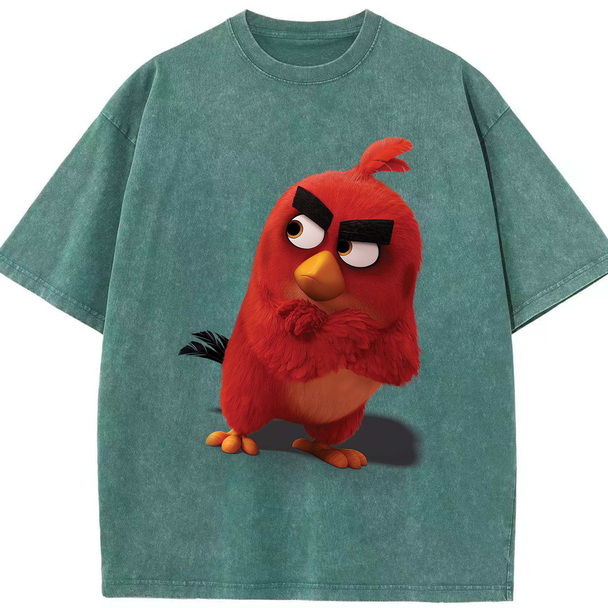 （画像用） Angry Birds アングリーバード 綿100% ヴィンテージ風 半袖Tシャツ（フロントプリント）